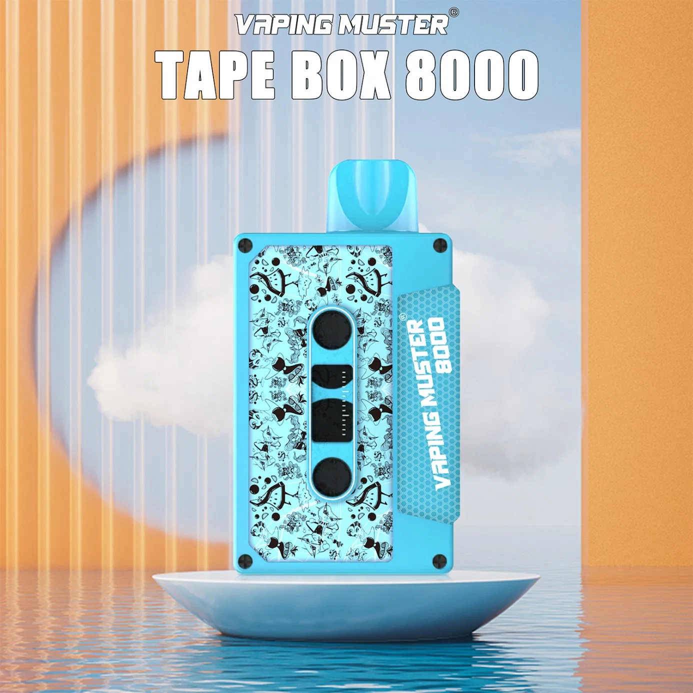 Vaping Muster Mesh Coil Tape Box 8000 Puffs Disposable/Chargeable Vape Air Adjust Wape Waka Shisha Wholesale/Supplier E Cigarette Vape Box