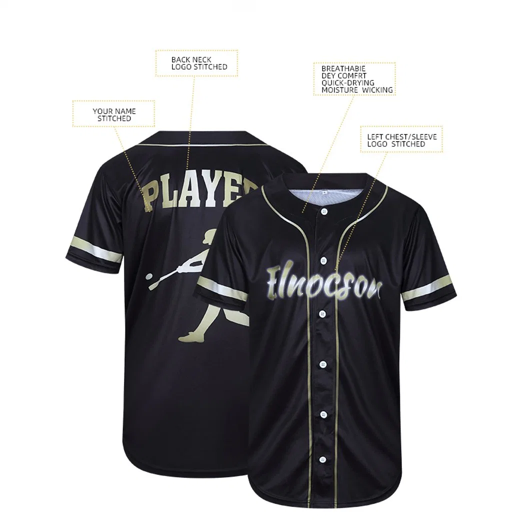 Customized Design Logo Baseball Shirts Sublimation Printing High quality/High cost performance Professional Baseball Jersey