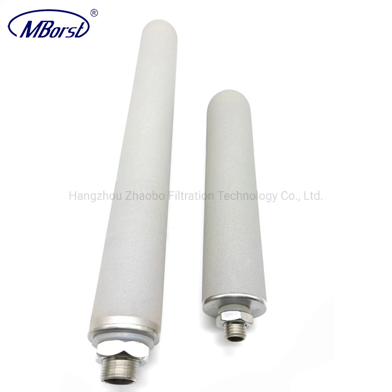 High Purity Titanium Metal Powder Filter Cartridge Stainless Steel Sintered at High Temperature for Steam Oxidizing Corrosive Liquids/Gas Filtration 1/5 Micron