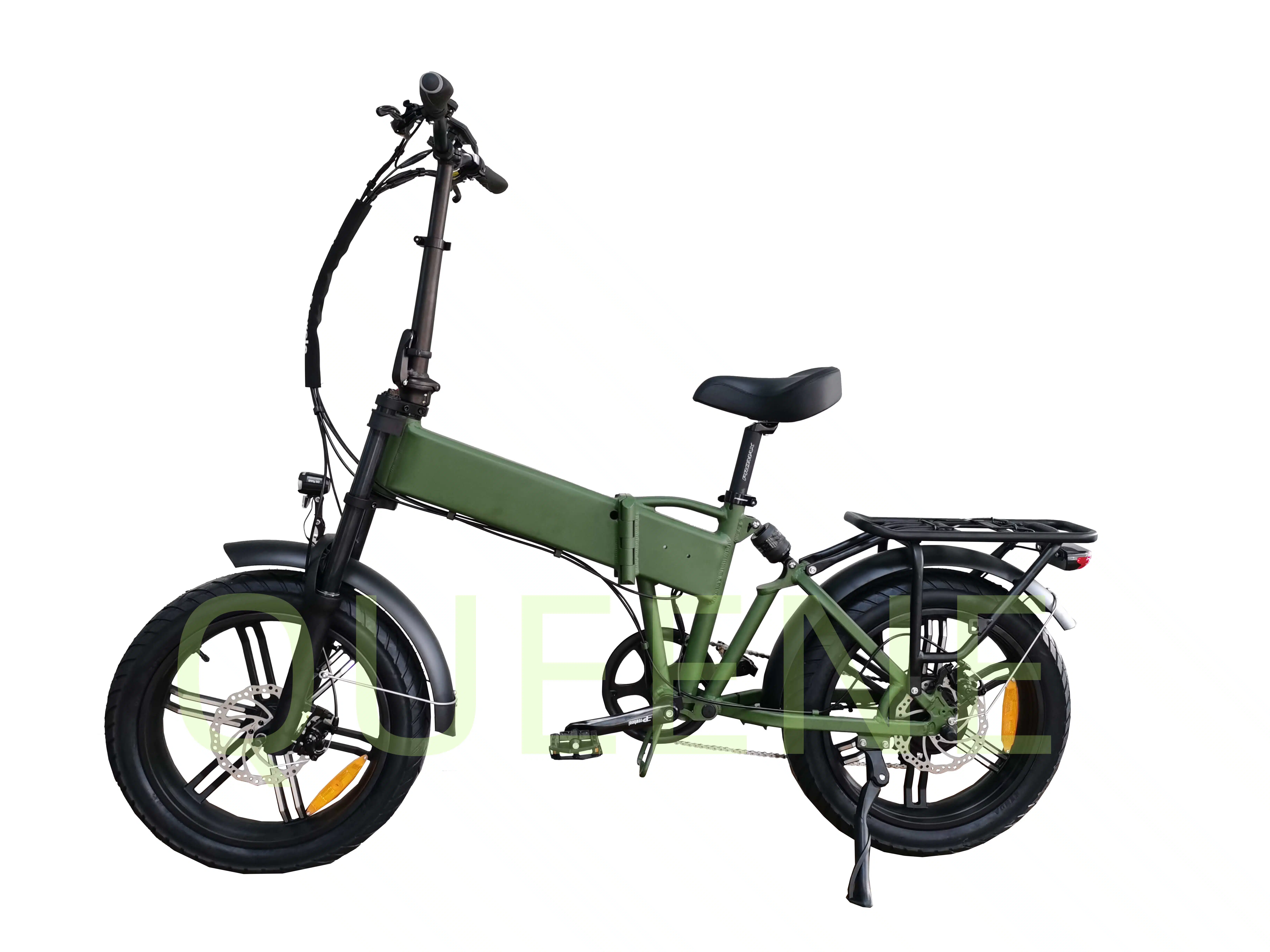 Euy Zhengbu Queene prix bon marché F6 20 pouces 350W 500W 750W 36V 48V 10Ah 15AH 20ah Shimano 7 vitesse E Vélo Pliant Vélo électrique des pneus de graisse