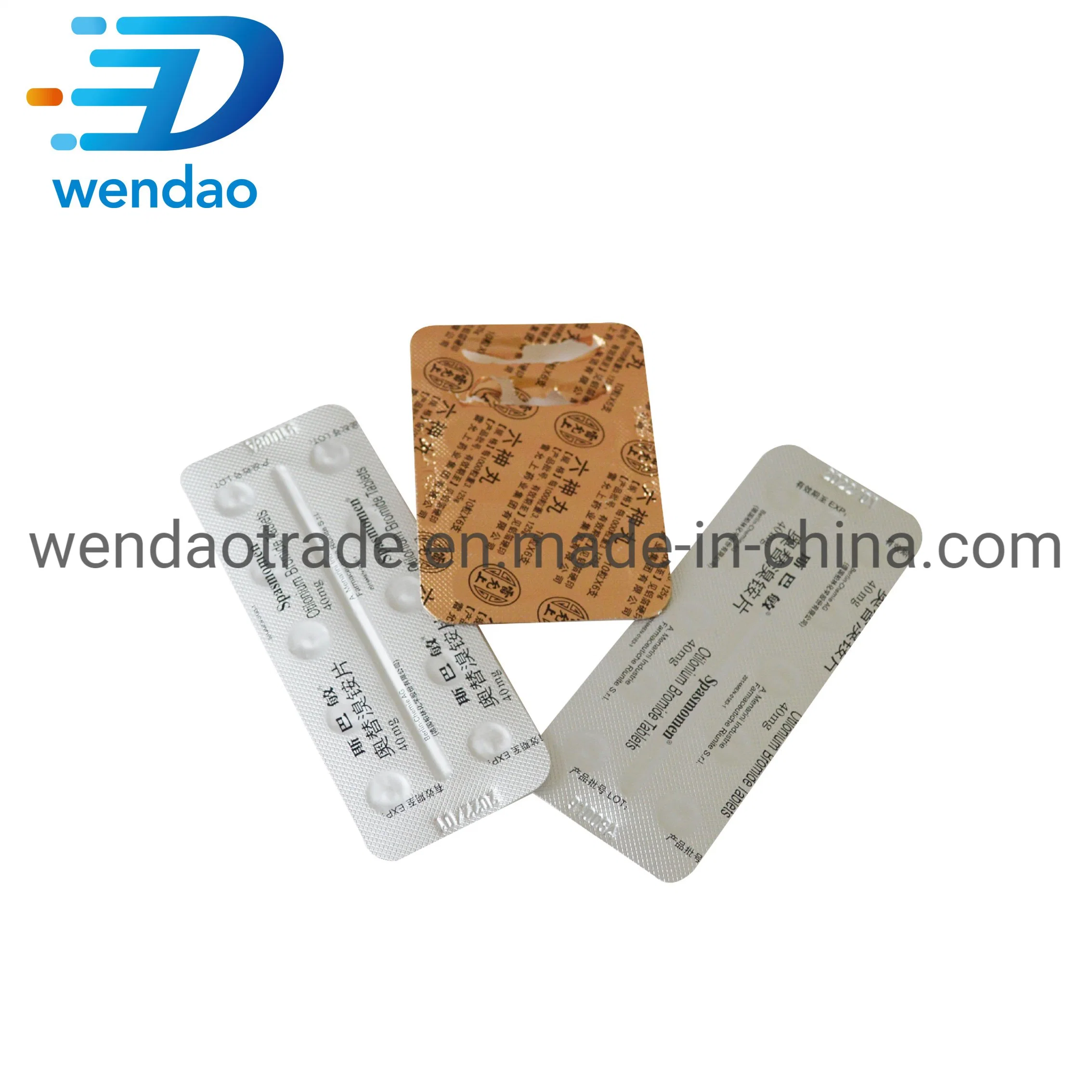 Tablets Pills China Manufacture Pharmaceutical Blister Packaging Aluminum Foil