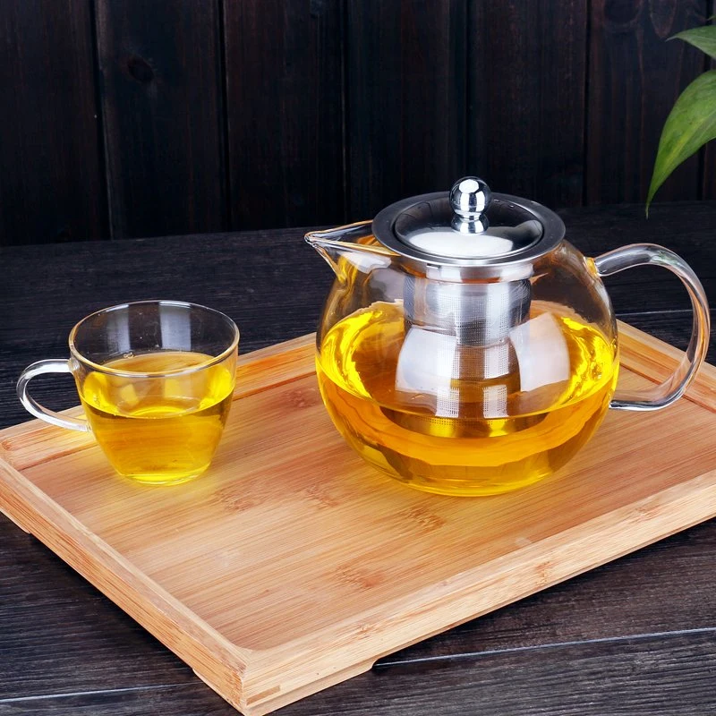 Glassware Borosilicate Glass Teapot Set Kitchenware with Stainless Steel Filter