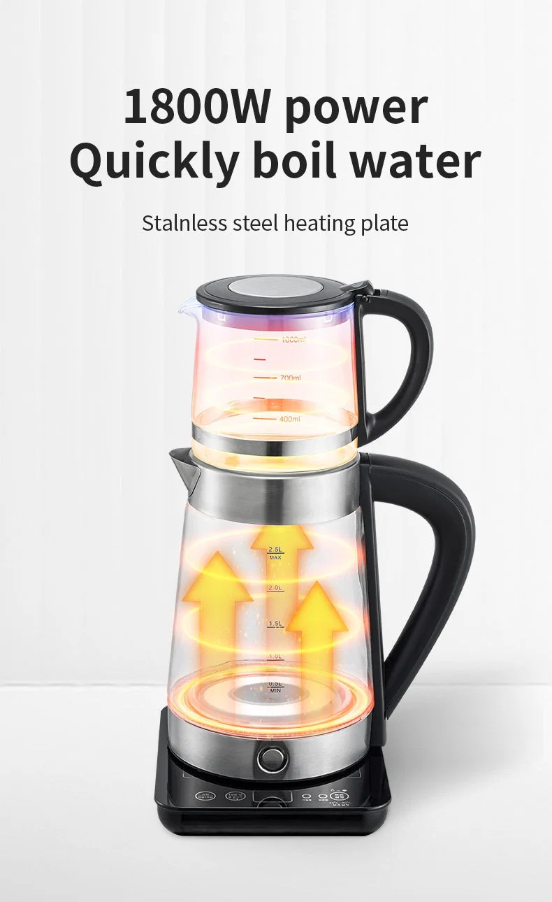 New Design 2.5L Electric Turkish Tea Kettle Keep Warm Home Appliance for Tea and Coffee