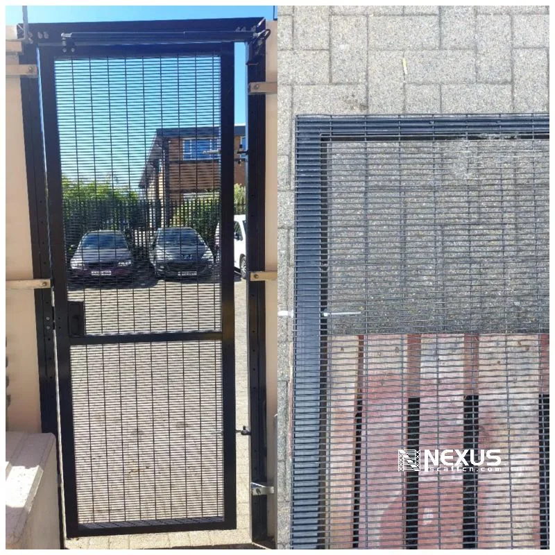 Galvanized Steel Metal Bi-Folding Site Security Gate for Construction Site