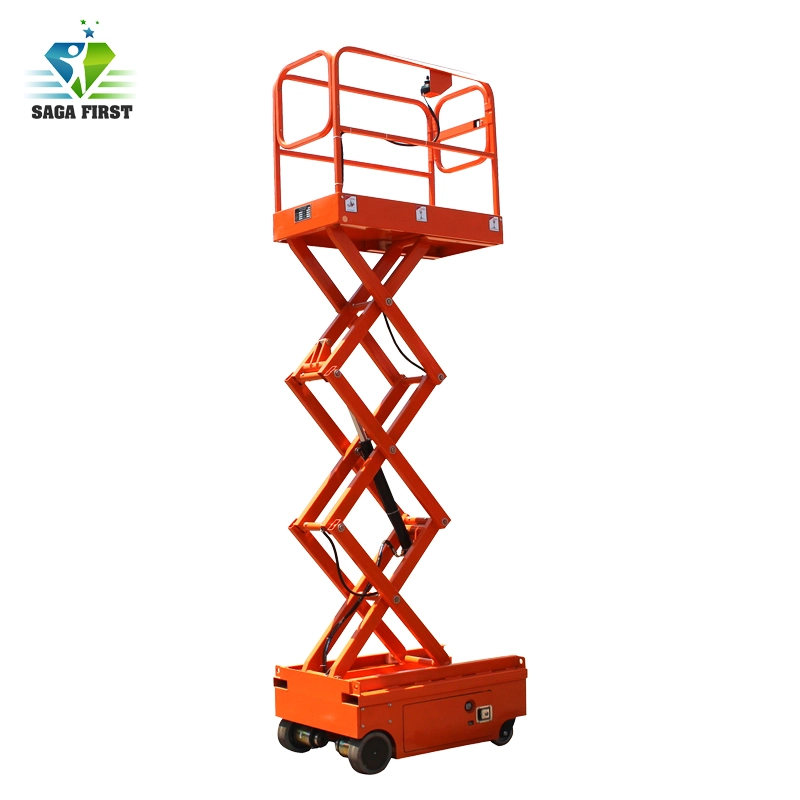 3m or 4m Small Indoor Semi Electric Mobile Scissor Lift