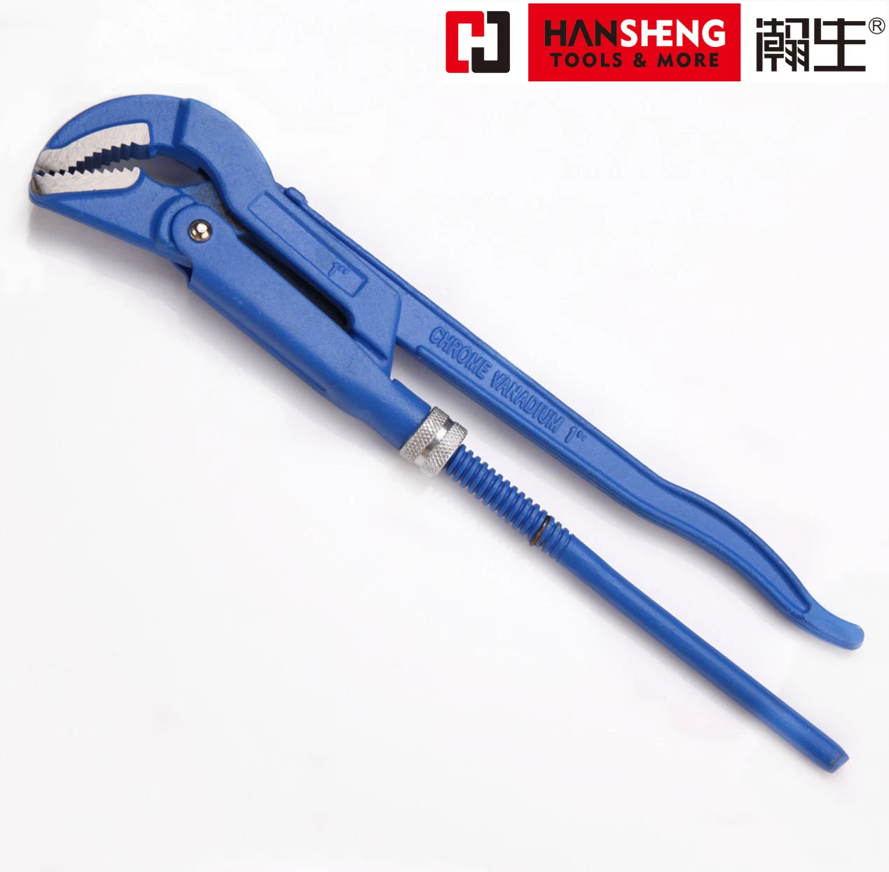 Professional Bent Nose Pipe Wrench, 90 Degree Bent Nose Pipe Wrench, Made of CRV or High Carbon Steel, Hand Tools