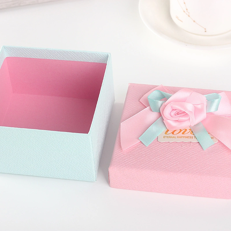 Custom Luxury Square Blue Cardboard Packaging Perfume Cosmetic Jewelry Gift Paper Box