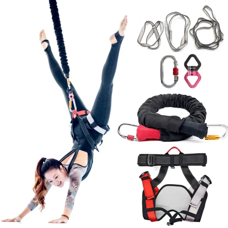 60kgs Aerial Yoga Cord Pilates Elastic Suspension Sling Trainer Bungee Pull Rope