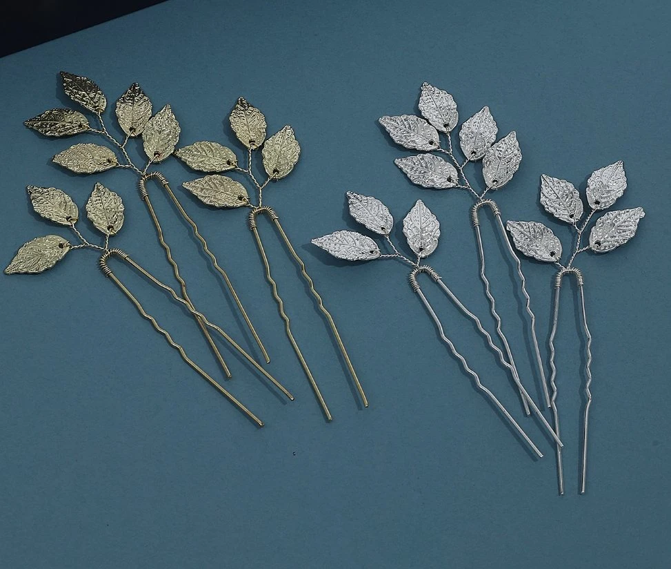 Pear Leaf Hair Pin Hair Stick. Bridal Wedding Pear Leaf Hair Pin Hair Stick Hair Accessories 6PS/Set