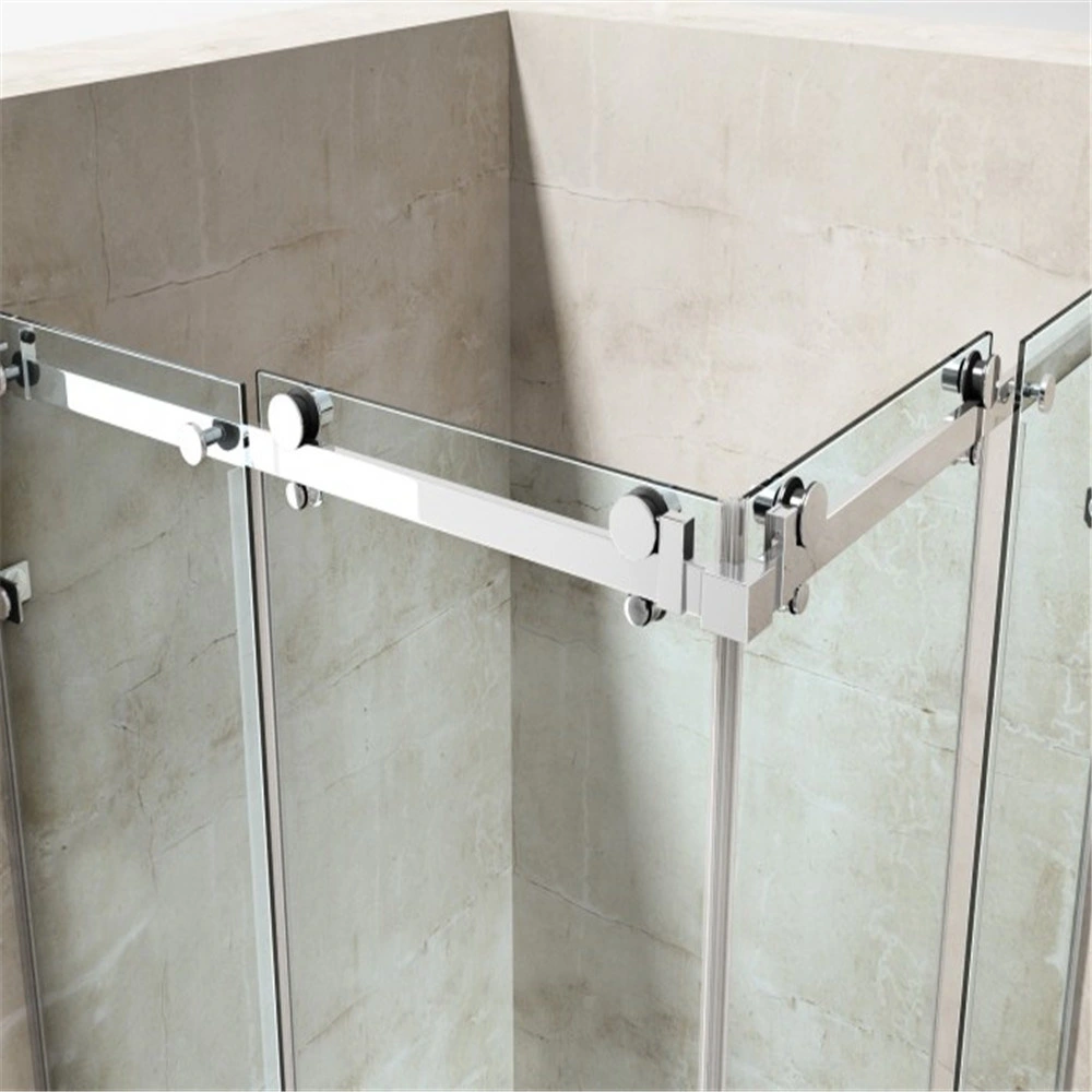 Modern European Style Stainless Steel Bathtub Sliding Shower Enclosure