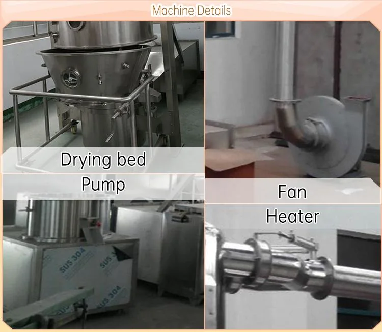 Dyestuff Chemical Industry Dryer Boiling Fluid Bed Granulation Drier Machinery Drying