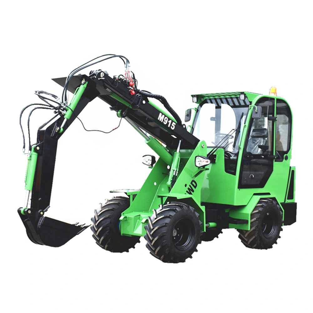 CE EPA Certified 1500kg Loading Capacity Small Wheel Loader 1.5 Ton Telescopic Boom Loader with Various Attachments for Farm