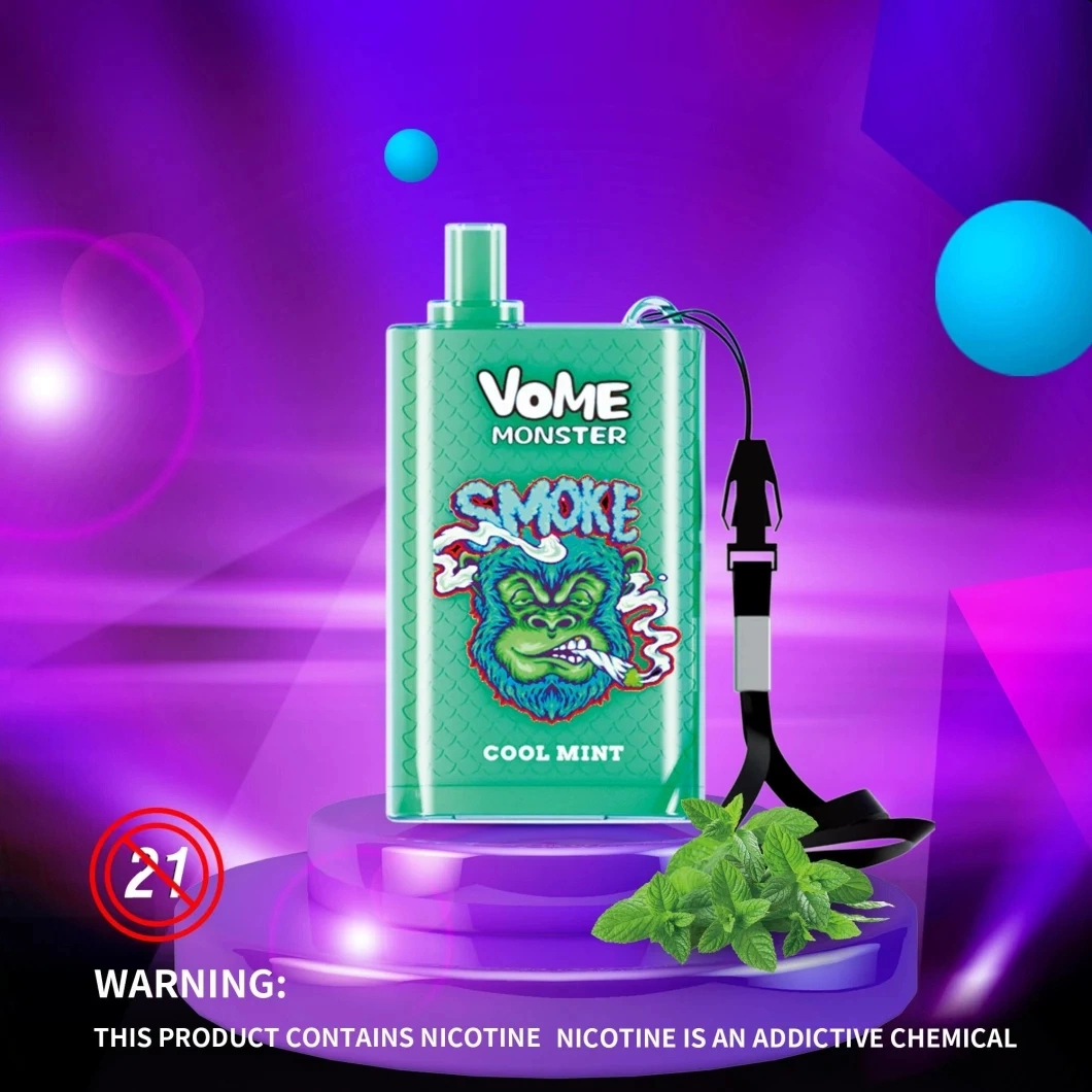 Original monstre Vome 10000 bouffées 20ml remplie au préalable une batterie rechargeable authentique E cigarette Vape jetables de gros de plumes