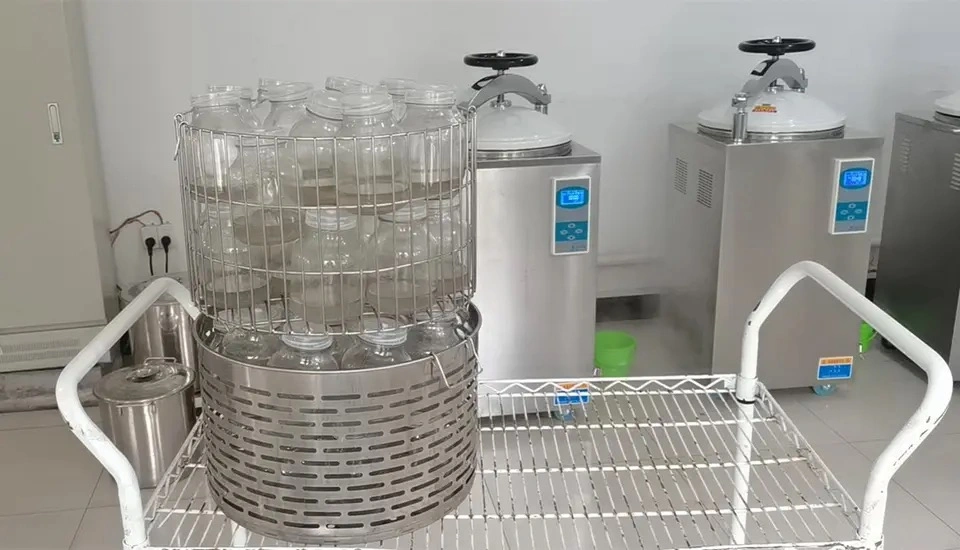 Texto vertical Autoclave médica esterilizador eléctrico para frascos de vidrio