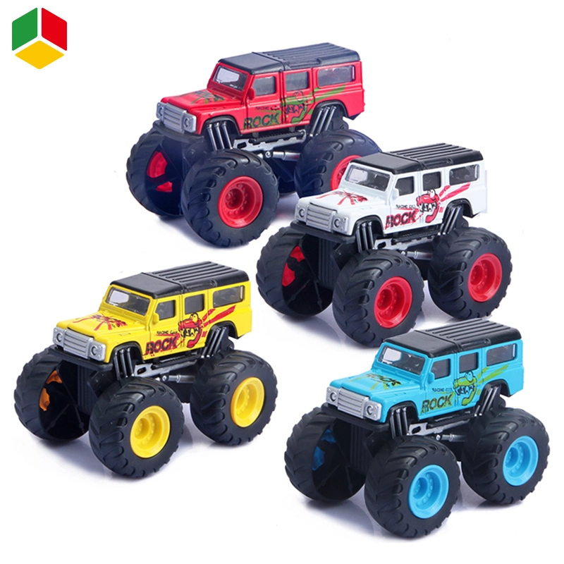 QS Hot Selling Metal Diecast Car Toy 4 Color Assorted Children 1/38 Scale Mini Pull Back Kids Big Wheels Alloy Die Cast Model Vehicle Toys