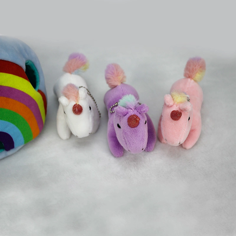 2022 Custom Stuffed Unicorn Family Animal Toy Sets Small Plush Baby Soft Unicorn Pet Plush Toy