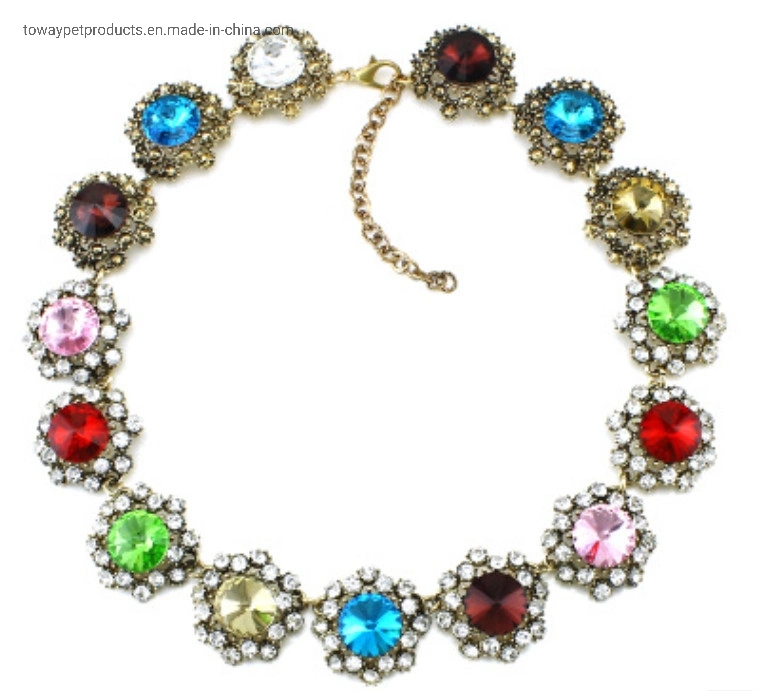 La belleza de lujo joyas collar de diseño real Rhinestones