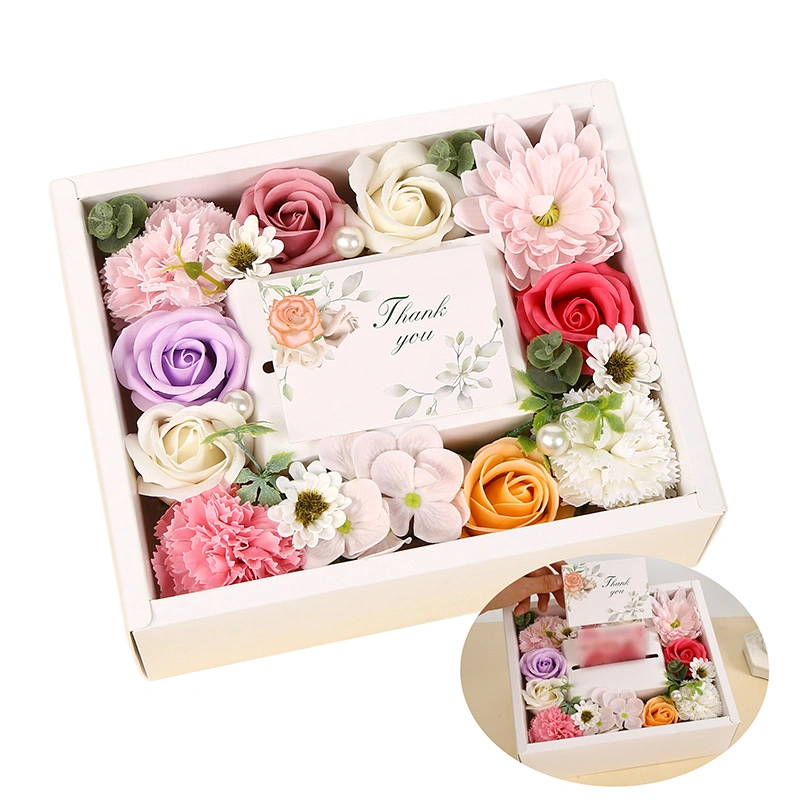 Valentine Rose Savon ensemble cadeau Fleurs Fleurs artificielles pour les filles