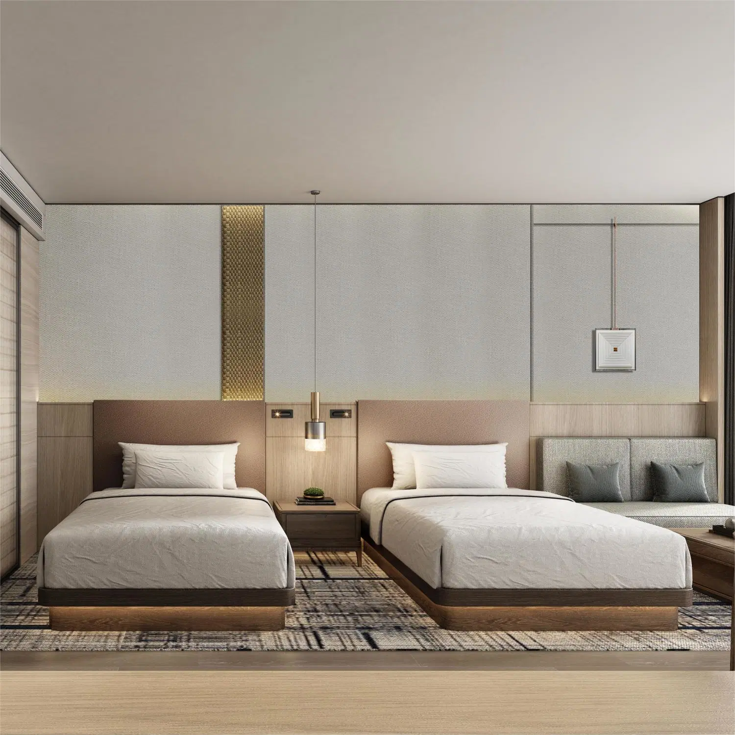 Precio competitivo Hotel moderno dormitorio hermoso mobiliario conjunto de camas