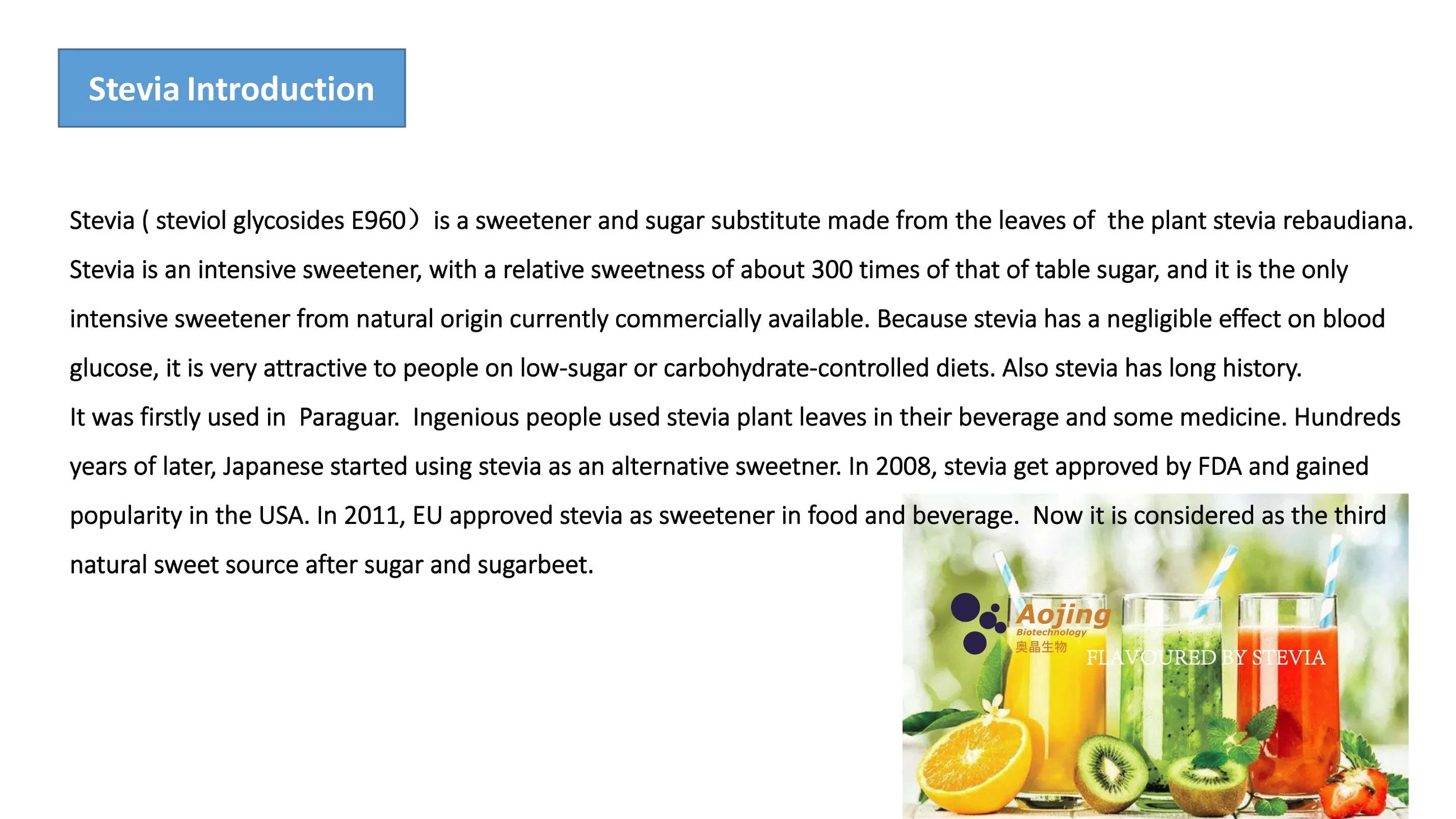 Food Additive Sweetener Stevioside Herb Organic Stevia Ra90