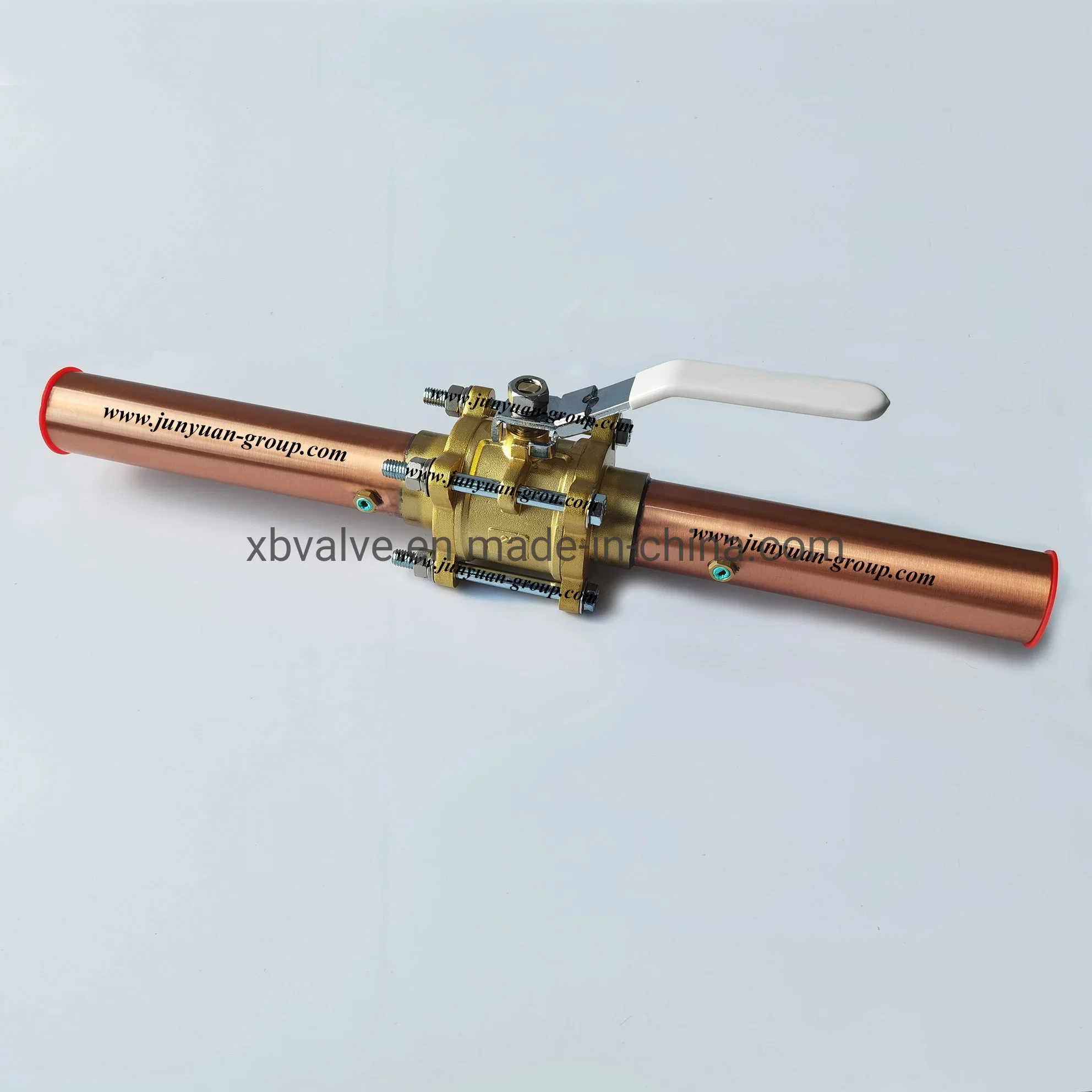 600wog Medical Oxygen 3PCS Brass Ball Valve with Copper Tube