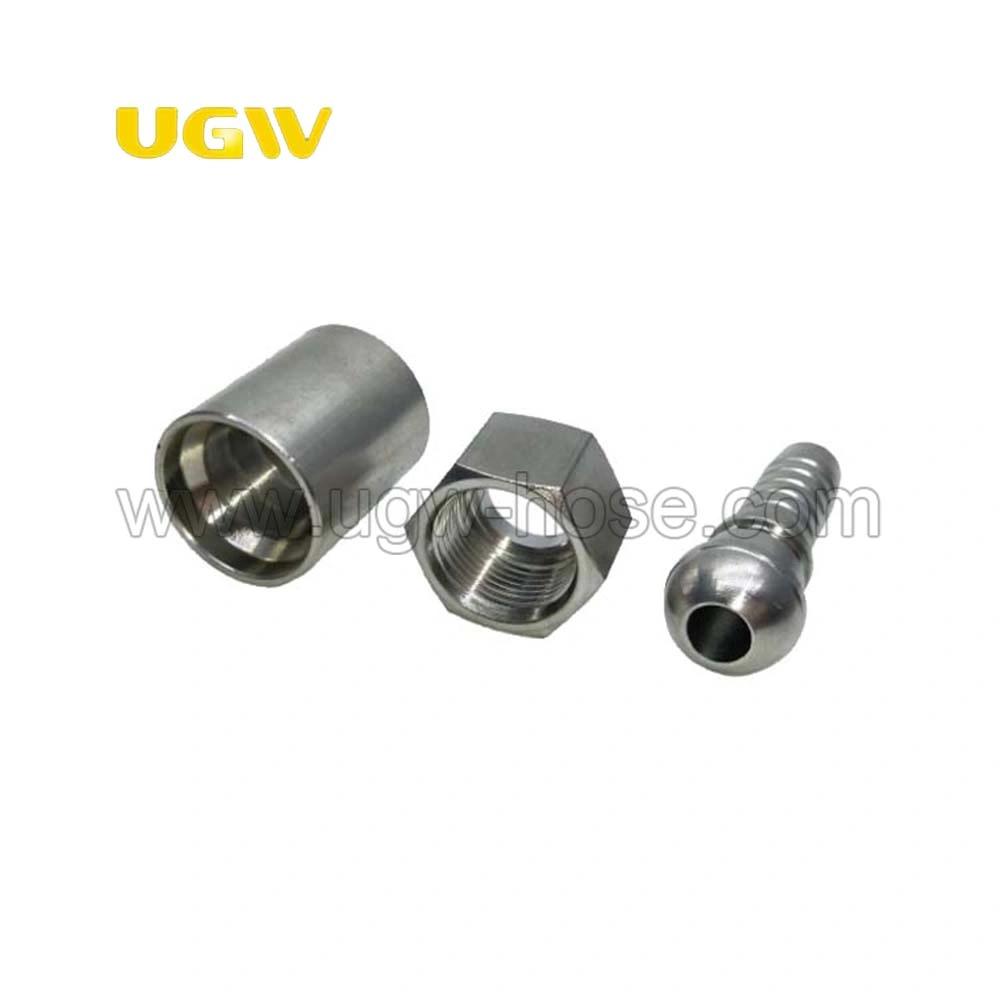 Quality Zinc Plating 2 Piece Fittings Eaton Crimped Hose End Connector