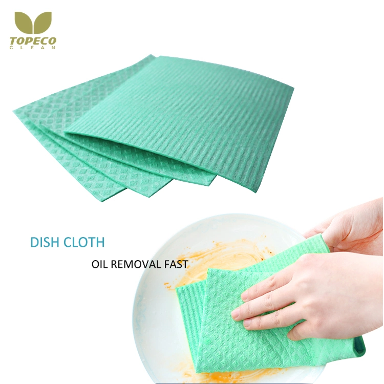 Topeco Compostable Reusable Cleaning Cellulose Sponge Cloths Absorbent