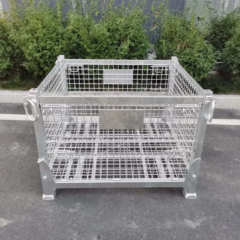 Portable Foldable Metal Storage Cage Pallet with Q235B Steel