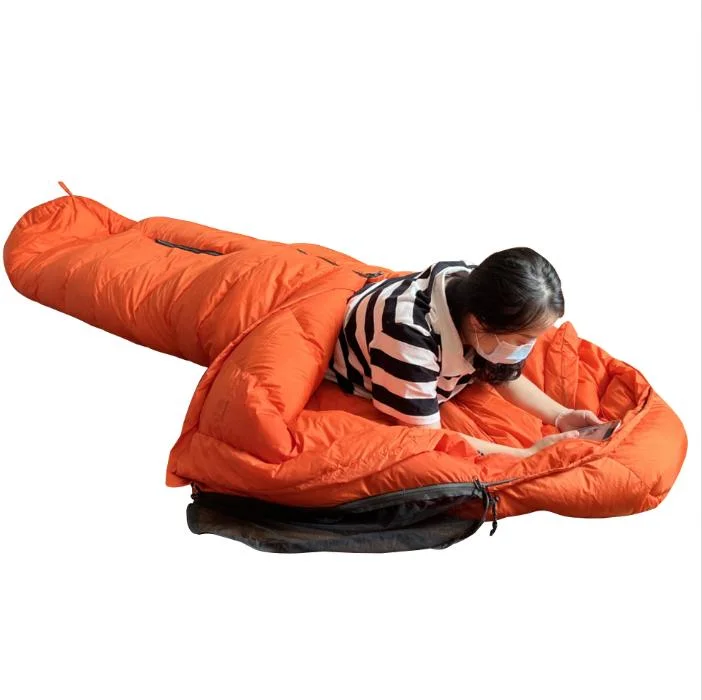 Outdoor Camping Windproof Warm Waterproof Sleeping Bag Mummy Cold Proof Sleeping Bag with Hat