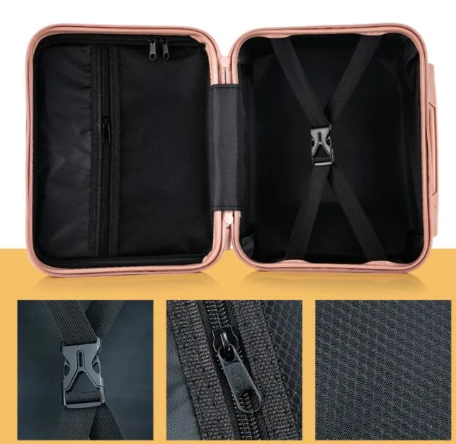 Hot Black Aluminum ABS PC Cosmetic Gift Case