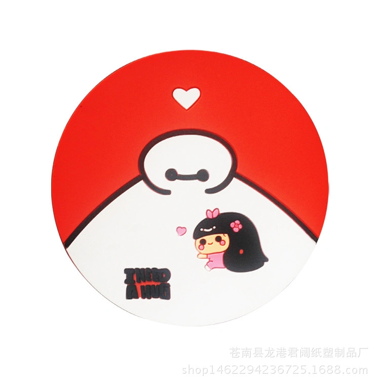 Wholesale/Supplier Custom Cartoon PVC Tea Cup Coaster Gummi-Drink-Untersetzer