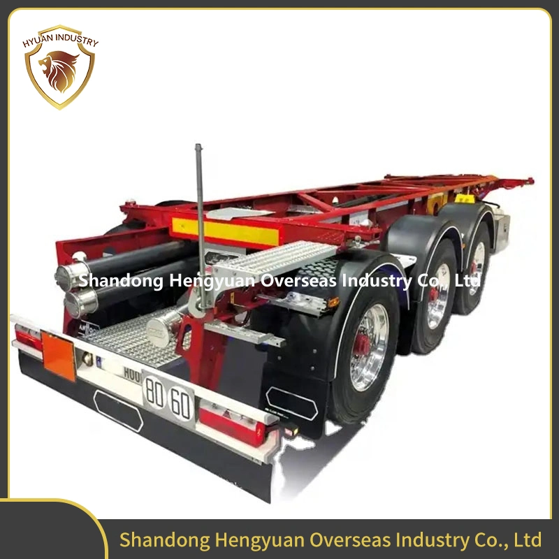 Trailers High Quality Standard 40FT Flatbed Trailer Skeleton Chassis Use 40FT Container 20FT Containers Transport on Sale