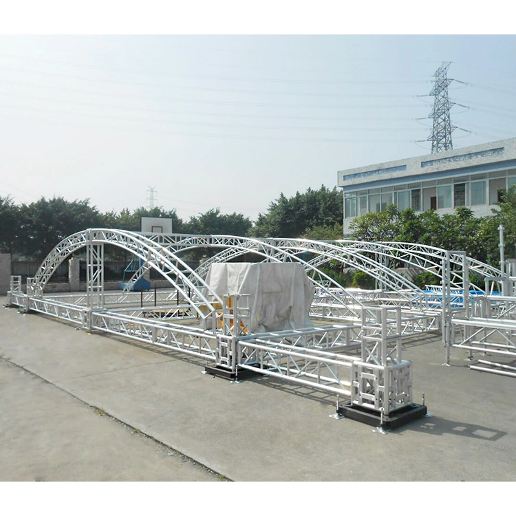 Dragonstage Factory Outdoor Stage Curved Roof Truss System Truss Display Pour les événements