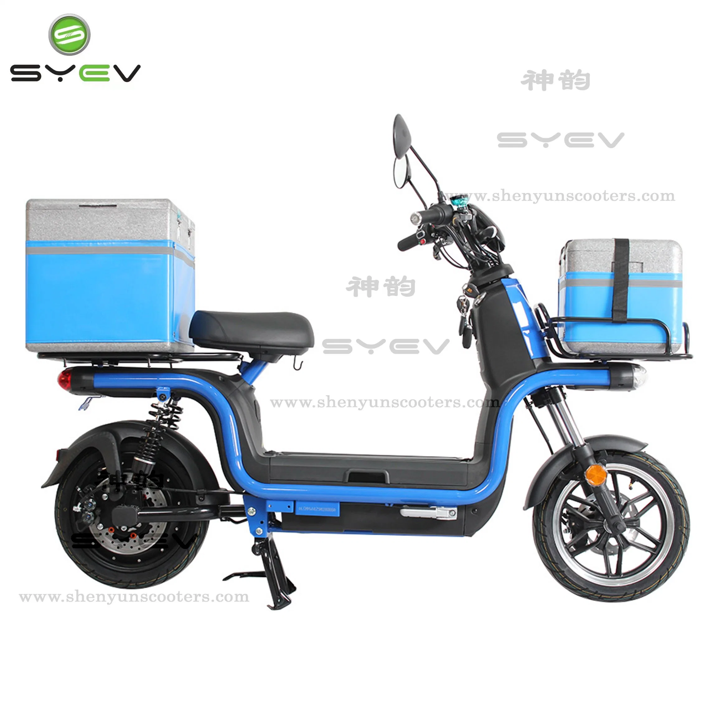 Syev OEM/ODM 800W/1200W de alto rendimiento precio barato Scooter eléctrico con cuadro de la entrega de excelente calidad para la comida rápida/Pizza/Express Dual del Motor de las baterías de 60V