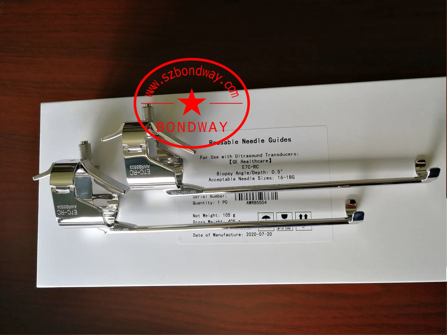 Transductor de ecografía lineal Sonoscape 12L-a, aspiración de líquidos, recuperación de huevos, guía de aguja biopática reutilizable, soporte de aguja para biopsia