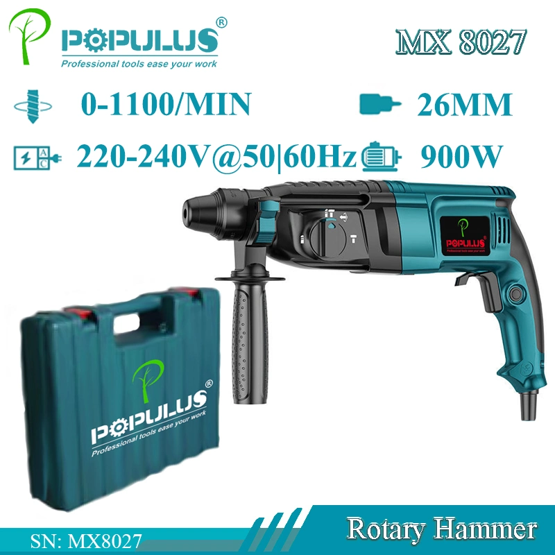 Populus New Arrival Industrial Quality Rotary Hammer Power Tools 900W Electric Hammer for Argentina Market