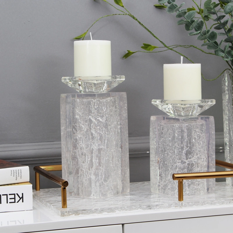 Modern Simple Candle Holder Home Decorative Living Room Accessories Crystal Candlestick