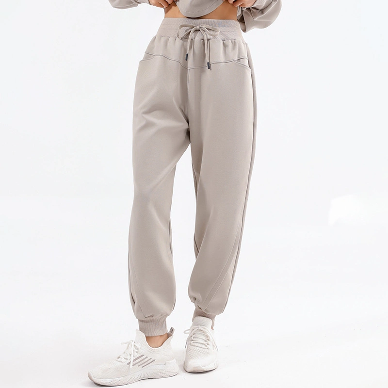 Blank Straight Wide Leg Flared Sweatpants Women's Cotton Joggers Sports Pants