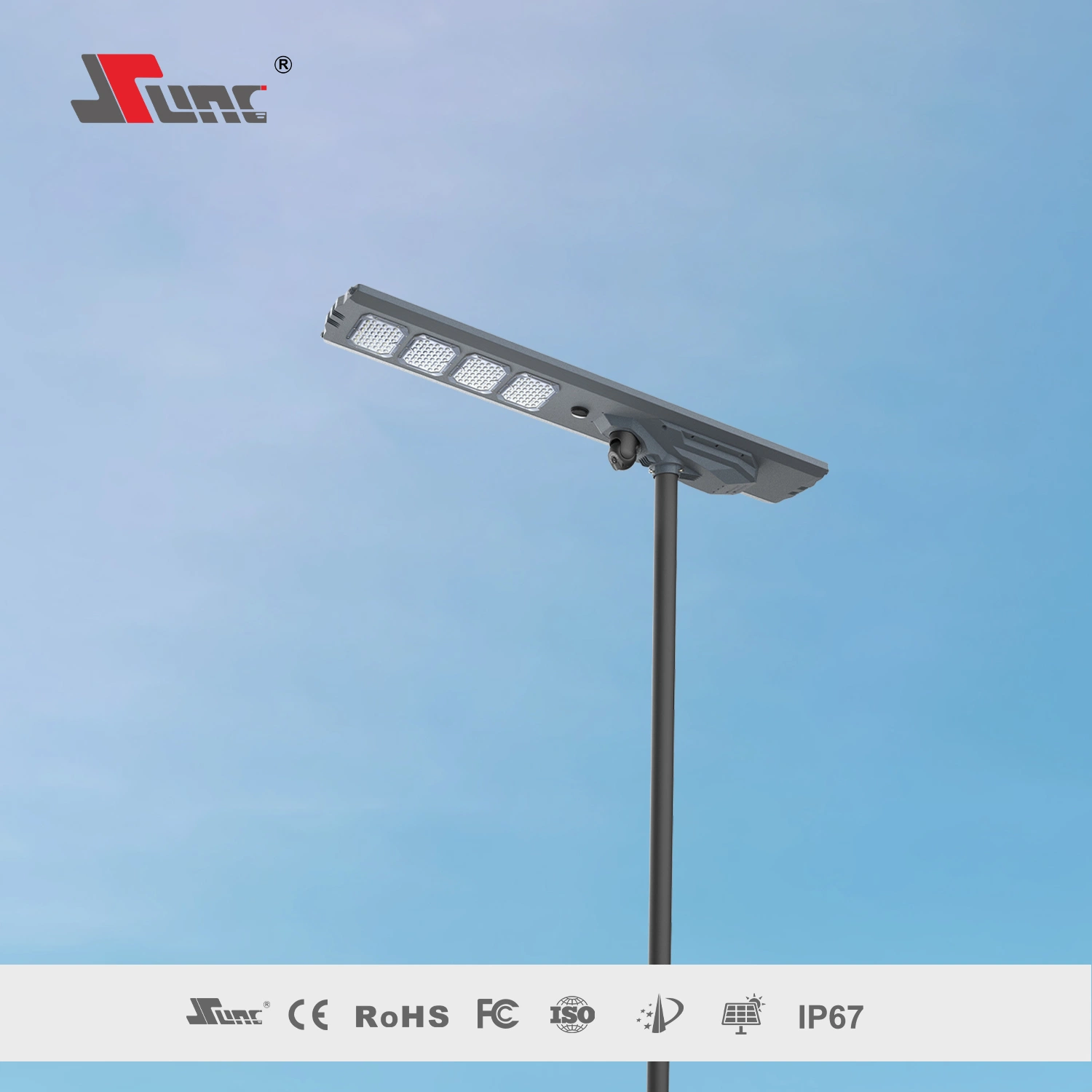 Sunc 100W200W300W400W All in One with Camera Integrated Outdoor Solar Street Light with 4G/WiFi Camera for Project