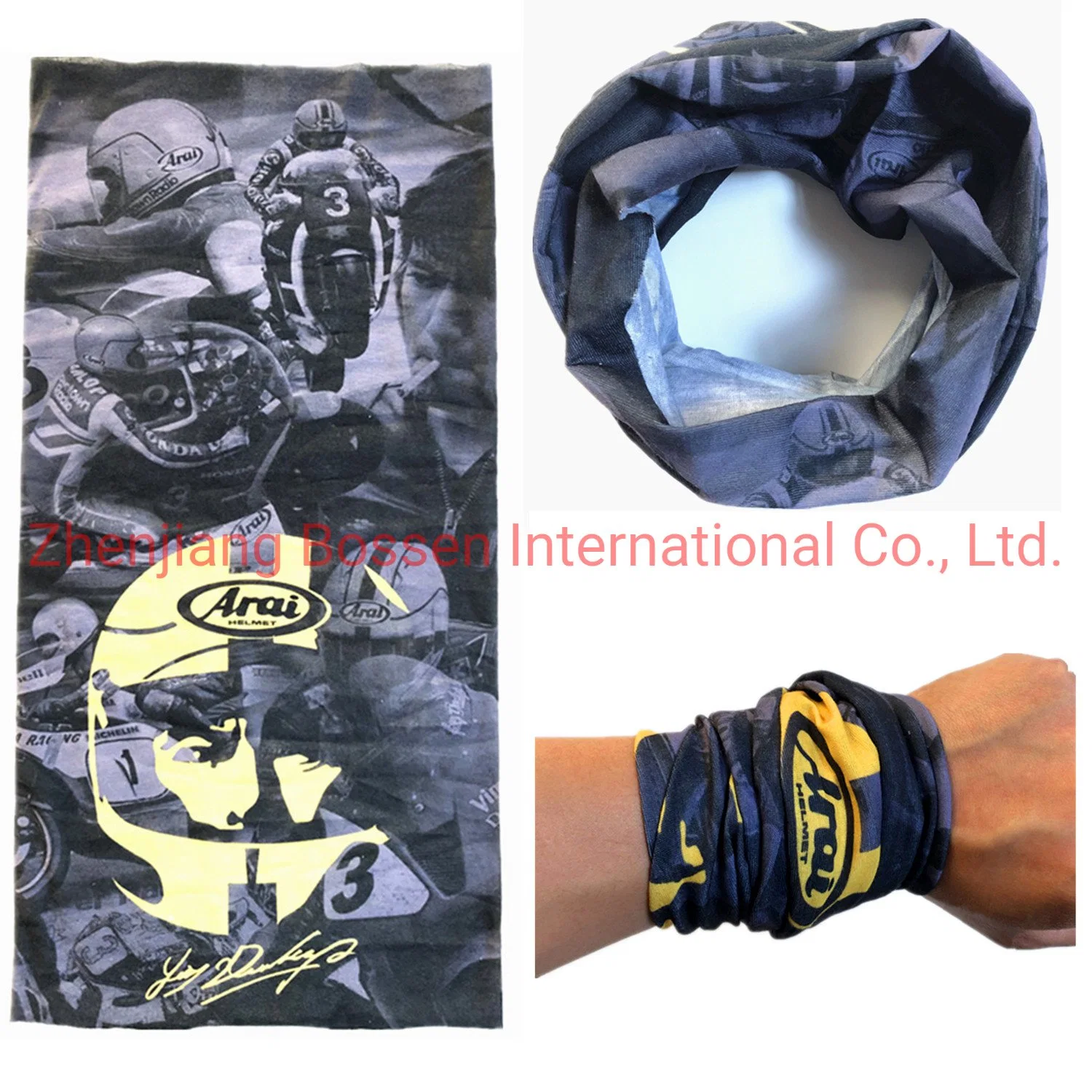 OEM Customized Logo Design Printed 25*50cm Polyester Neck Warmer Tube Multifunctional Headgear