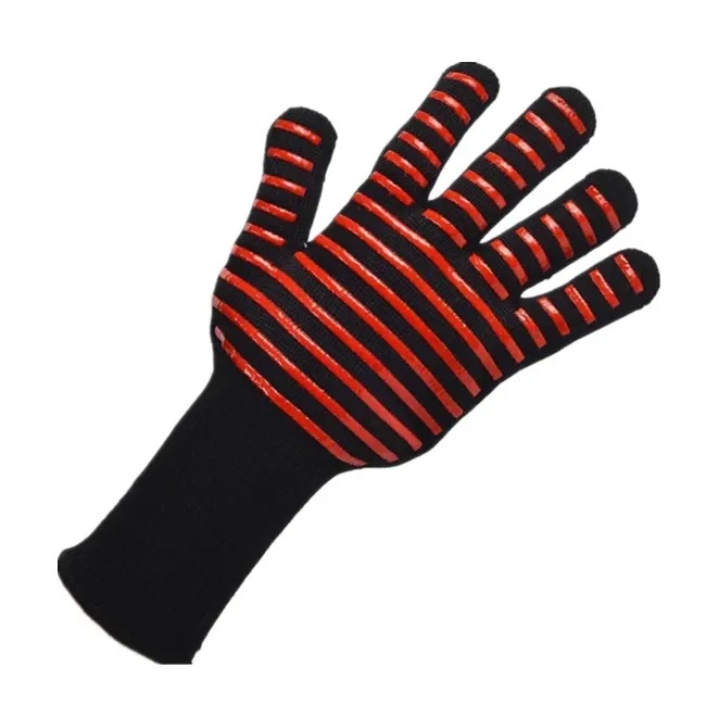 Household Rubber Outdoor BBQ Silicone Cooking Grill Heat Resistant Microwave Oven Mitt Gloves