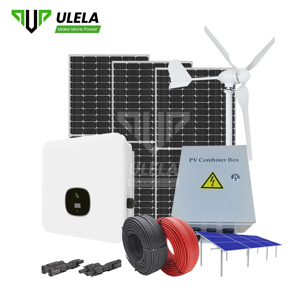 Ulela Solar Power System Full Set 1kw Herstellung Großhandel Single Phase 8kw auf dem Netz Sonnensystem China kombiniert Wind und Solarenergieanlage