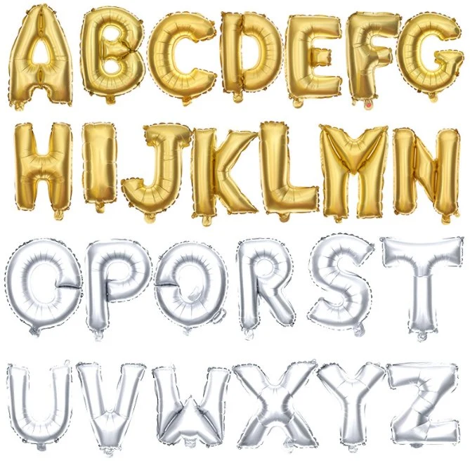 16 Inch Party Decoration Alphabet Letters Aluminum Foil Balloon