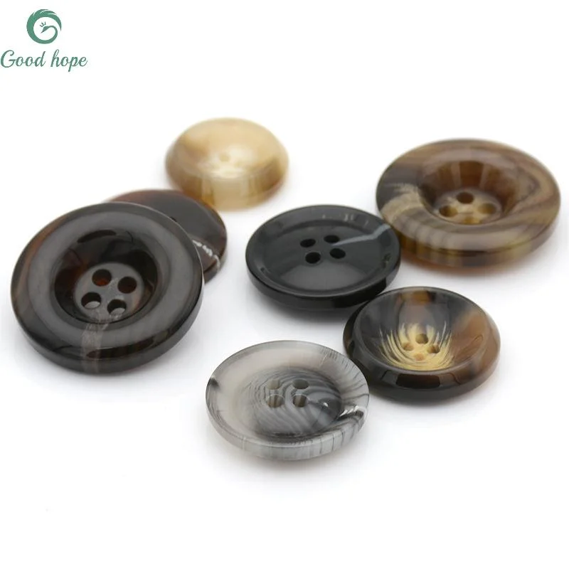 2022 High quality/High cost performance  of The Polyester Resin Button 4 Holes Down Shirt/Wind Coat Brown White Black Color Button