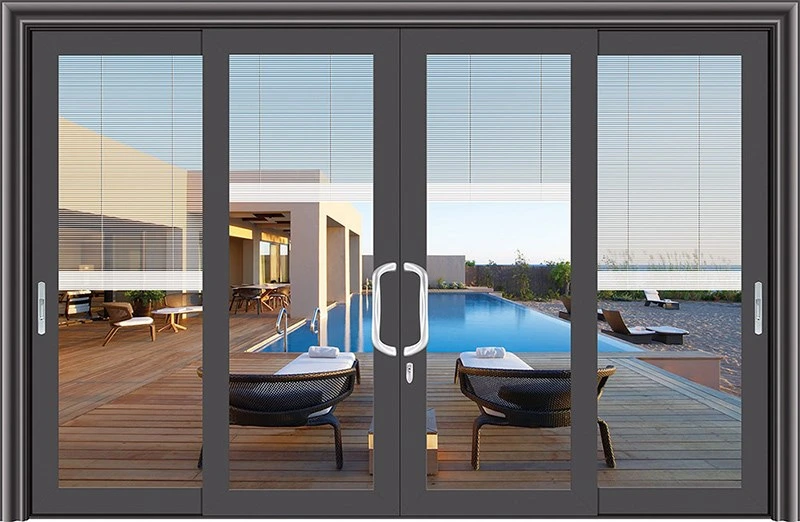 Ace Easy Install Aluminium Sliding Door New House Door Double Tempered Glass for Living Room