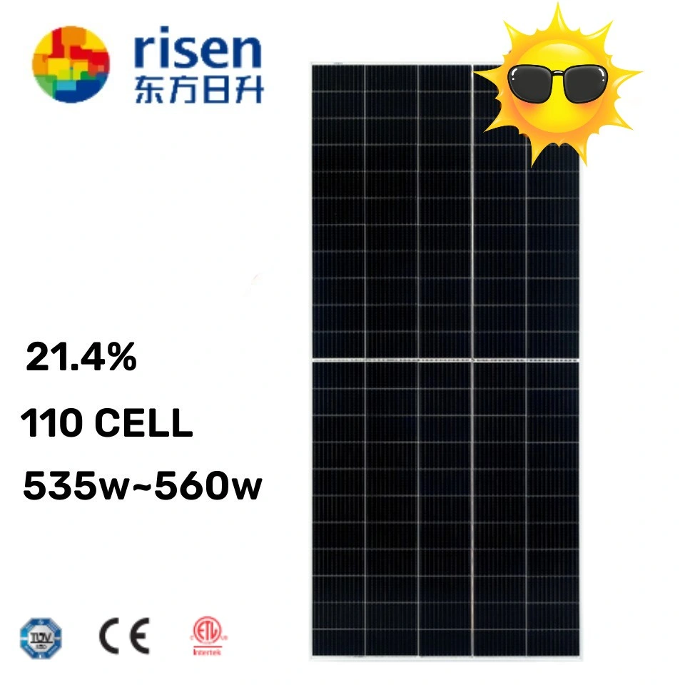 Subido/Longi/Jinko Solar/Trinasolar/Ja/Canadá/Yingli cara negra Panel Solar 535W 540W 545W 550W 555W 560W Marca Venta Directa de Fábrica de energía