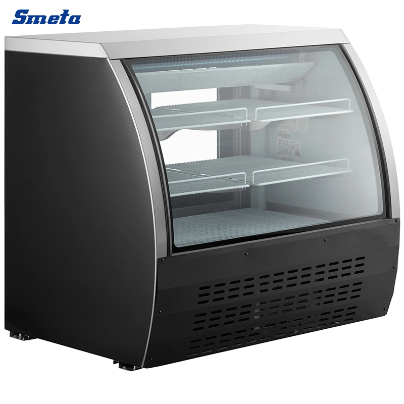 Smeta OEM 546L Double Curve Glass Door Food Cooler Meat Deli Display Showcase