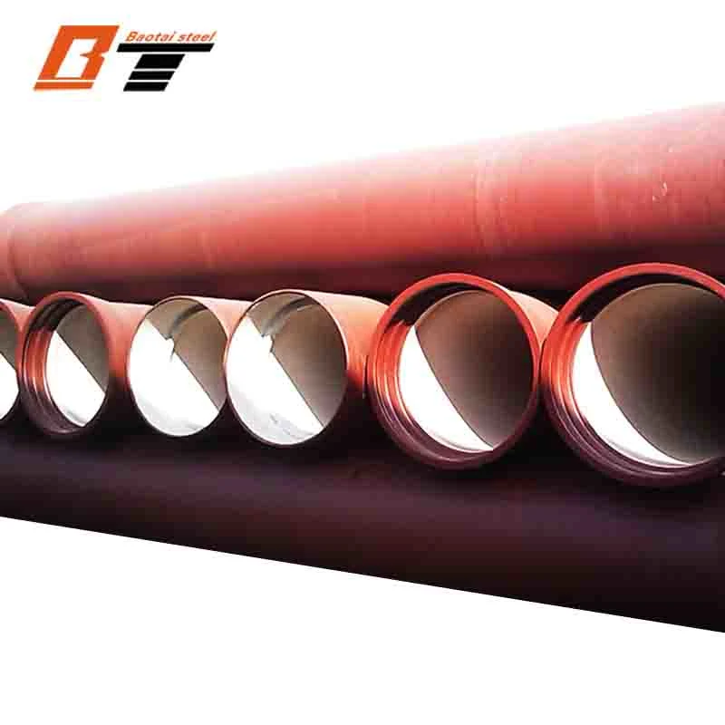 Высококачественный C40 C30 C25 K9 3 дюйма красный BS EN 598 воздуховод для железной трубы с резиновым покрытием 500 мм Труба из железа 100 мм трубопровод из воды трубопровод из железного железа DN450