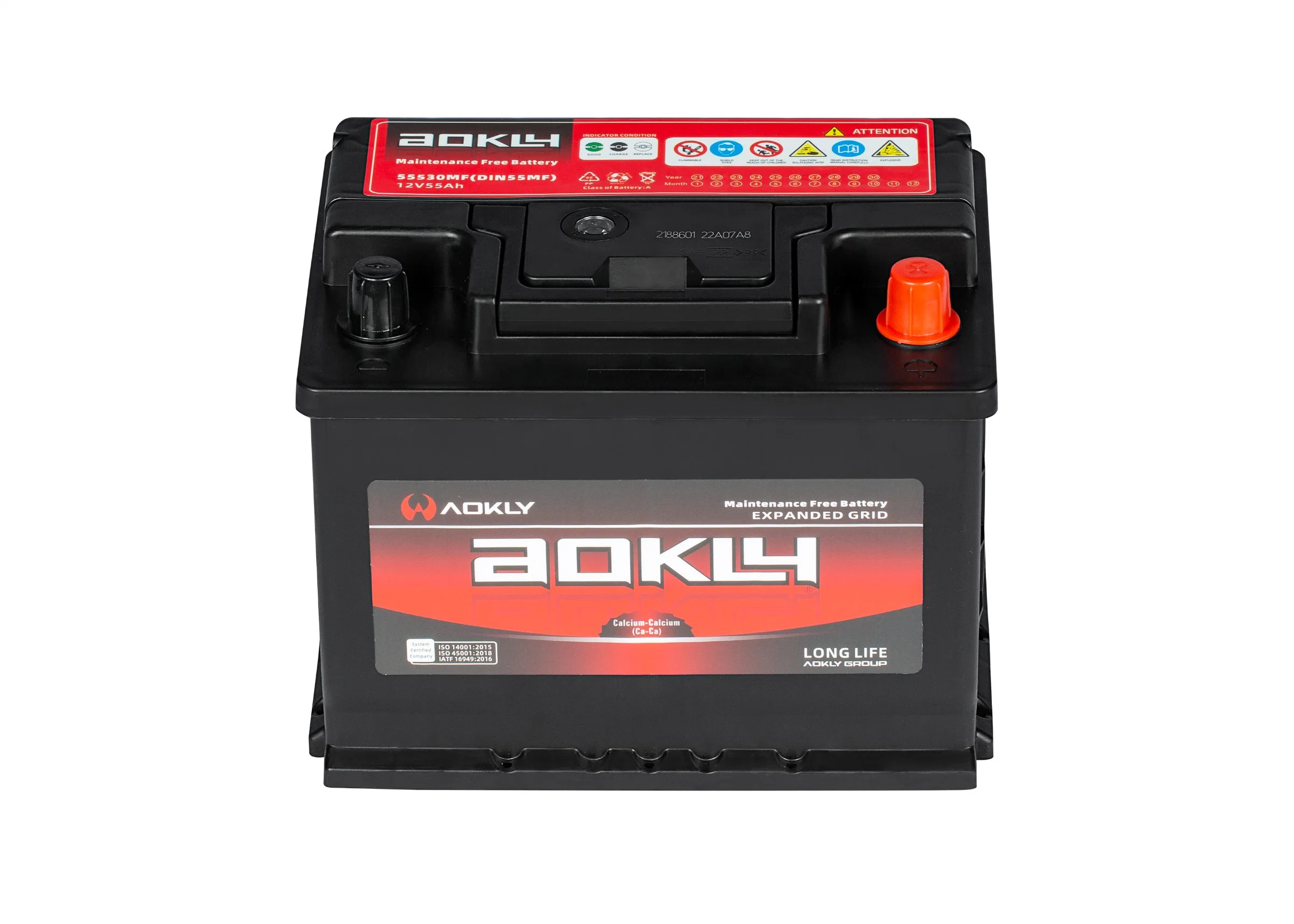 Aokly 55ah Maintenance-Free Mf Automotive Auto Battery for Japan Automobile Car Factory Wholesale Price 55530mf (DIN55MF)