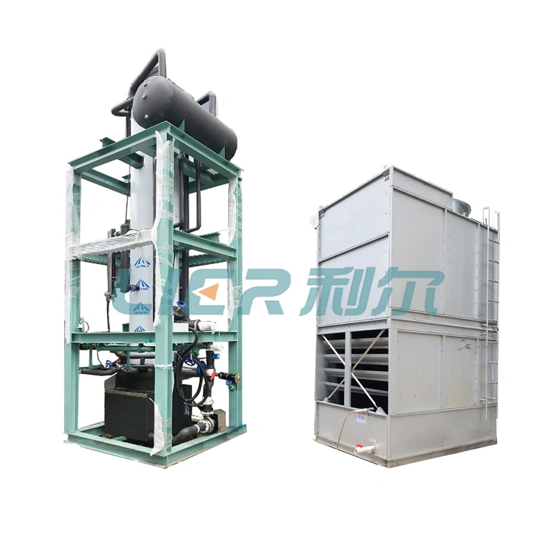 High quality/High cost performance  Factory Price 30tons Tube Ice Machine System Evaporative Condenser